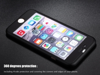 360 Grad Panzerglas Case iPhone 8 superdünner Rundumschutz schwarz