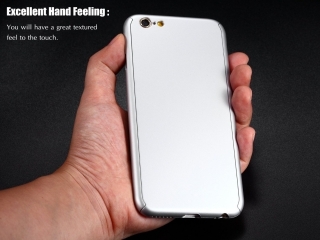 360 Grad Panzerglas Case iPhone 8 superdünner Rundumschutz silber