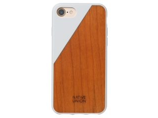 Native Union Clic Wooden V2 Hardcase für iPhone 8 Kirschen Holz weiss