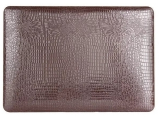 MacBook 12 Hard Case Hülle mit veganem Leder braun