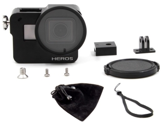 Aluminium Framecase zu GoPro Hero 5 Kamera inkl 52mm UV Filter Aufsatz