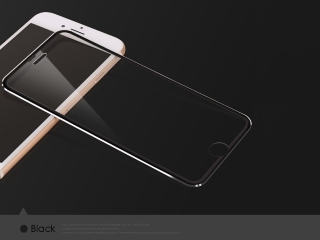 3D Panzerglas + Aluminium Frame für iPhone 8 Plus Glasfolie - schwarz