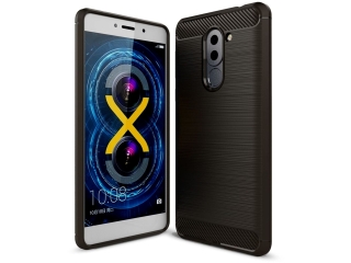 Honor 6X Carbon Gummi Hülle TPU Case schwarz