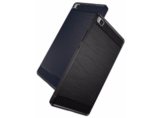 Huawei P8 Carbon Gummi Hülle TPU Case schwarz