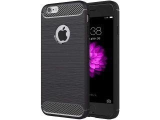 Apple iPhone 6/6S Carbon Gummi Hülle TPU Case schwarz