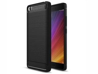 Xiaomi Mi 5 Carbon Gummi Hülle TPU Case schwarz