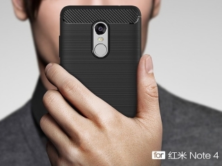 Xiaomi Redmi Note 4 Carbon Gummi Hülle TPU Case schwarz