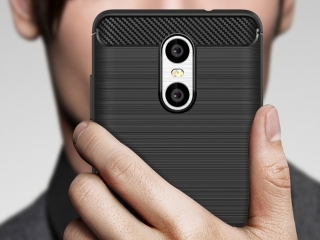 Xiaomi Redmi Note 3 Pro Carbon Gummi Hülle TPU Case schwarz