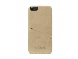 Decoded Nappaleder Backcover iPhone SE Hülle mit Kartenfach beige