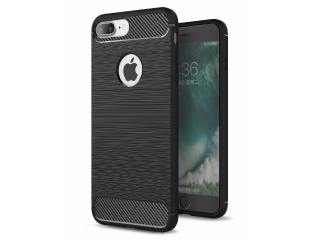 Apple iPhone 7 Plus Carbon Gummi Hülle TPU Case schwarz