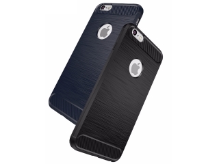 Apple iPhone 6/6S Plus Carbon Gummi Hülle TPU Case schwarz