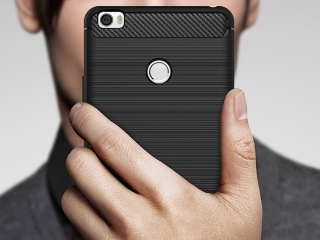 Xiaomi Mi Max Carbon Gummi Hülle TPU Case schwarz