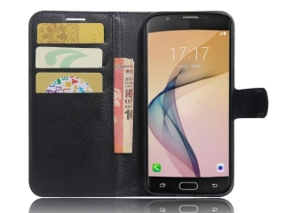 Samsung Galaxy A5 2017 Lederhülle Portemonnaie Karten Etui schwarz