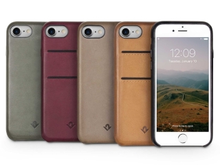 Twelve South Relaxed Leather Vintage Echtleder Hülle iPhone SE herb