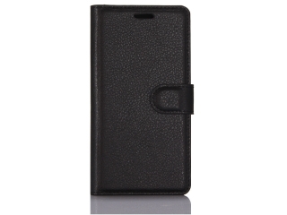 Samsung Galaxy S8+ Lederhülle Portemonnaie Karten Etui schwarz