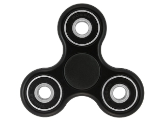 Fidget Spinner - Hand & Finger Tri-Spinner zum Relaxen in schwarz