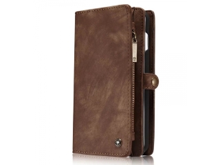 CaseMe iPhone 7/8 Plus Echtleder Portemonnaie Tasche Karten Case braun
