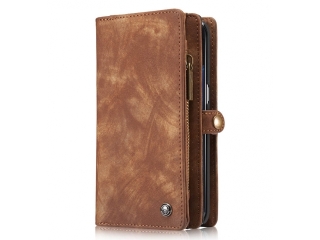 CaseMe Samsung S7 Edge Echtleder Portemonnaie Kartencase Hülle braun
