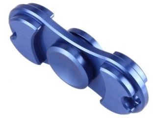 Fidget Spinner 2-Flügel Duo-Spinner 2-Wing Aluminium Relax Toy blau