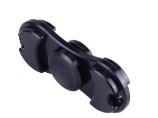 Fidget Spinner 2-Flügel Duo-Spinner 2-Wing Aluminium Relax Toy schwarz