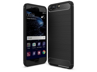 Huawei P10 Plus Carbon Gummi Hülle TPU Case schwarz