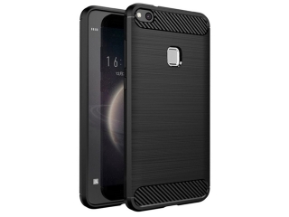 Huawei P10 Lite Carbon Gummi Hülle TPU Case Cover flexibel