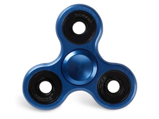 Premium Fidget Spinner aus massivem Aluminium & Stahl gefräst blau