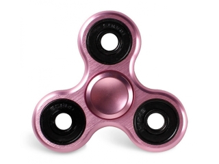 Premium Fidget Spinner aus massivem Aluminium & Stahl gefräst rosa