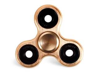 Premium Fidget Spinner aus massivem Aluminium & Stahl gefräst gold