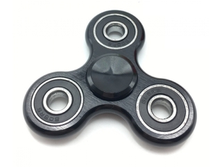 Premium Fidget Spinner aus massivem Aluminium & Stahl gefräst schwarz