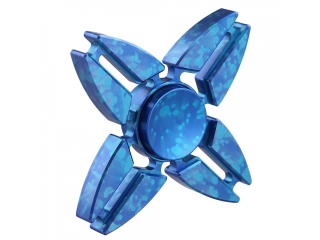 Premium Fidget Spinner Aluminium oxidiert mit Splash Effekt - blau