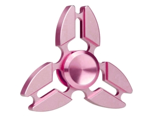 Premium Fidget Spinner Crab Design aus Aluminium & Stahl - rosa