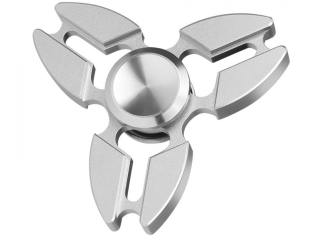 Premium Fidget Spinner Crab Design aus Aluminium & Stahl - silber