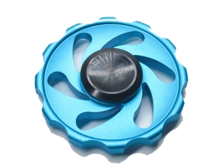 Cyclone Storm Premium Fidget Spinner aus Aluminium - blau