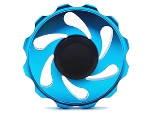 Cyclone Storm Premium Fidget Spinner aus Aluminium - blau