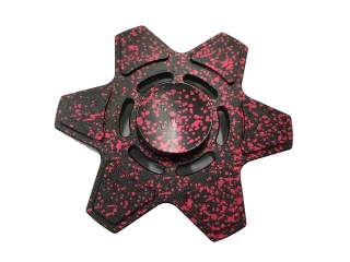 Rotor Fidget Spinner Aluminium oxidiert mit Splash Effekt - schwarz