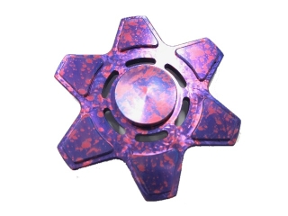 Rotor Fidget Spinner Aluminium oxidiert mit Splash Effekt - purple