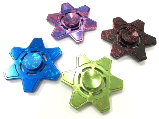 Rotor Fidget Spinner Aluminium oxidiert mit Splash Effekt - purple