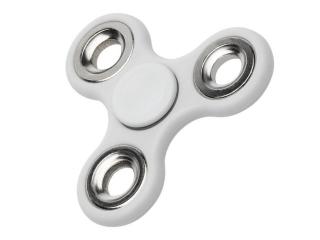 Fidget Spinner Hand Spinner Stahl Kugellager & Gewicht Chrom - weiss