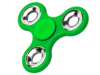 Fidget Spinner Hand Spinner Stahl Kugellager & Gewicht Chrom - grün