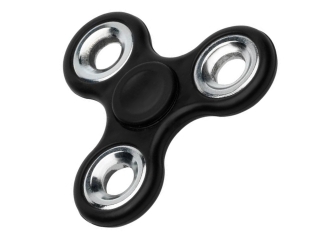 Fidget Spinner Hand Spinner Stahl Kugellager & Gewicht Chrom - schwarz