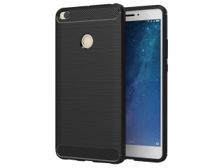 Xiaomi Mi Max 2 Carbon Gummi Hülle TPU Case Cover flexibel schwarz