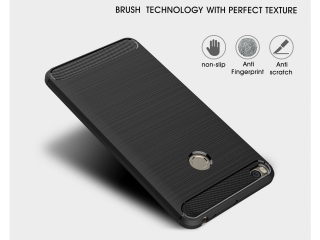 Xiaomi Mi Max 2 Carbon Gummi Hülle TPU Case schwarz