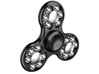 Fidget Spinner Tri-Star Aluminium mit 18 Stahlkugeln - schwarz