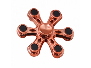 Fidget Spinner Six Star Flower - 6 Sternen Blume - kupfer