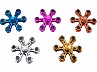 Fidget Spinner Six Star Flower - 6 Sternen Blume - kupfer