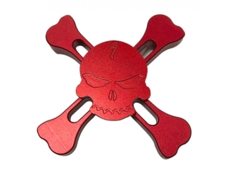 Fidget Spinner Skull and Bones Totenkopf Spinner - rot