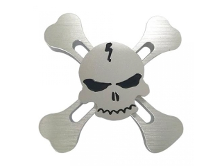 Fidget Spinner Skull and Bones Totenkopf Spinner - silber