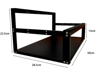 GPU Mining Rig Case für 6-8 Grafikkarten, Mainboard, PSU, Lüfter