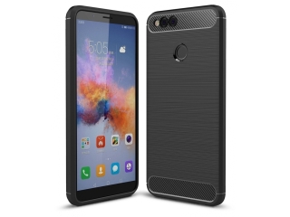 Honor 7X Carbon Gummi Hülle TPU Case schwarz